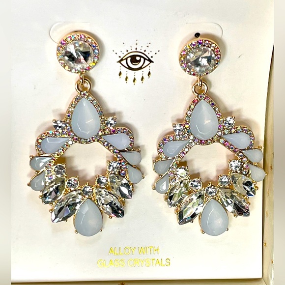 eye candy Jewelry - Eye Candy Los Angeles- Luxe Collection oversized geometric drop earrings